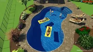 16 x 18 x 32 Lagoon Pool with Gazebo by Rideau Pools Ottawa