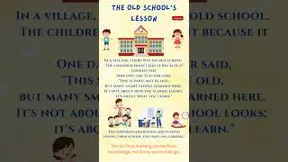 Short moral story | Old School's lesson | bedtime story | kids story #shorts #story