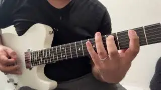 Exercício escala maior com salto de cordas - Aula particular de guitarra aluno Mário