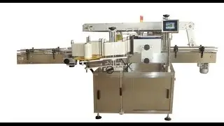 three side labeling machine front back and neck bottle label applicator for glass bottles
