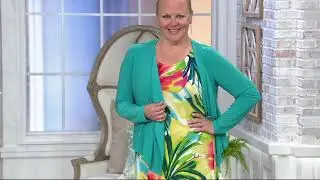 Attitudes by Renee Como Jersey Printed Maxi Dress with Cardigan on QVC