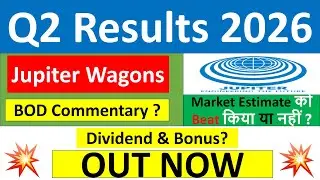 Jupiter Wagons Q2 results 2026 | JWL results today | Jupiter Wagons Share News | JWL latest news