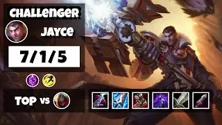 Jayce vs Zed 11.10 Top Lane S11 Challenger Gameplay (7/1/5) - NA