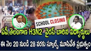 Alert✴️AP, TS schools closed due to H3N2 virus govt latest news today 2023 telangana holidays corona