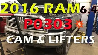2016 Dodge Ram 2500 6.4 tick noise, P0300 Random Misfire, P0303 Cylinder 3 misfire cam & lifter wear