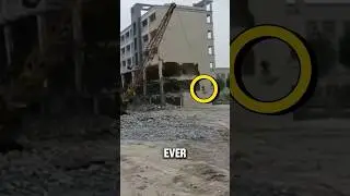 Demolishes Building with Wrecking Ball 💥 #Shorts #satisfying