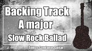 A major Backing Track - Slow Rock Power Ballad Guitar Jam Backtrack Extended Edition - Remastered