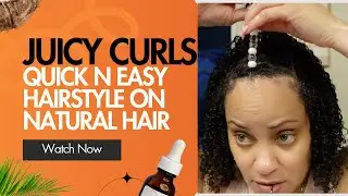 Let's do some super defined and juicy curls on natural hair | This hairstyle came out so cute!