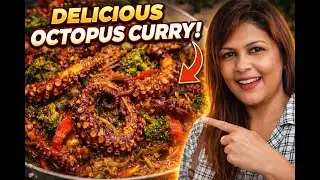 How to cook octopus | Spicy Octopus Curry | බූවල්ලෙක් කමුද?😋