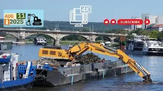 Carola Brücke Dresden - Eröffnung der Fahrrinne steht bevor, Umlagerung von Flusswasserrohren