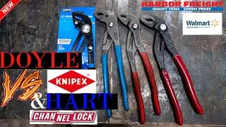 10-дюймовые плоскогубцы для водяных насосов Doyle vs Knipex, Hart и ChannelLock от New Harbor Fre...