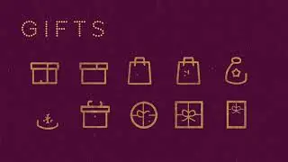 Christmas Golden Icons | After Effects template