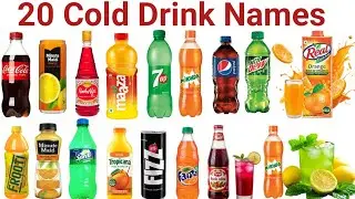 20 Cold🍹Drink Names | Learn 20 Cold Drinks Name in English&Hindi with Picture | Fun Learning Video 