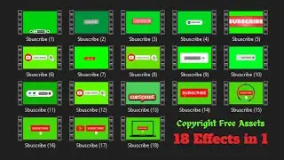 No Copyright, Subscribe and Bell icon intro sound animation | 18 Effects in One | Subscribe Button