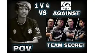 😍 CLUTCHGOD 1 V 4 AGAINST TEAM SECRET IN MIRAMAR || PMWL
