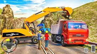 Tunnel Road Construction Simulator - Mega Machines Transporter 2024 - Android Gameplay