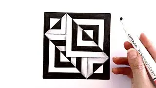 Optical Illusion Tutorial Step by Step ,OP Art Ideas,3D Art ,obstacle drawing