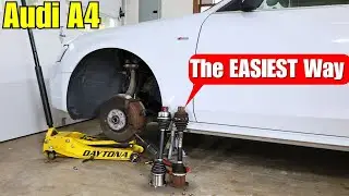 Как заменить полуось ШРУСа | Замена вала передней оси Audi A4 Quattro (B8/B8.5) 2015 года