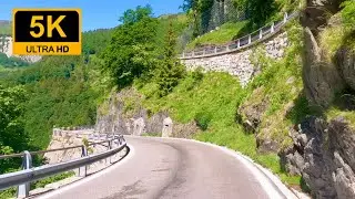 Driving Ploeckenpass (Austrian to an Italian village 5K 21:9) Calm Music