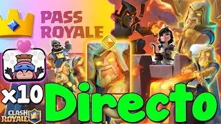DIRECTO SORTEO PASS ROYALE Y 10 EMOTES DE LANZAFUEGOS SEASON 79 CLASH ROYALE😍🙌