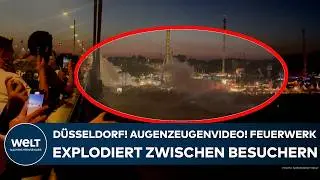 D&Uuml;SSELDORF: Augenzeugenvideo! Rheinkirmes! Feuerwerk explodiert zwischen Besuchern - 19 Verletzte!