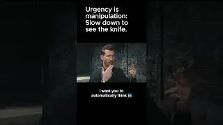 Urgency is manipulation: Slow down to see the knife. @JeremyMiner  #jeremyleeminer #relationship