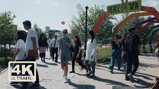 A little walk at ICT Expo 2023 | Ulaanbaatar | 4K | ASMR | Sunny ambience