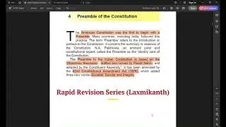 Preamble of Indian Constitution | Rapid Revision | LAXMIKANTH Polity | UPSC & State PSC