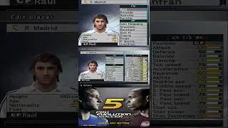 Real Madrid Full Squad in PES 5 - Full Team & Player Stats (Pro Evolution Soccer 5)