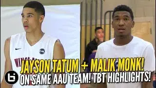 Malik Monk, Jayson Tatum on Same AAU Team vs Miles Bridges! Throwback Highlights!