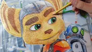 Drawing Ratchet & Clank (Rift Apart)