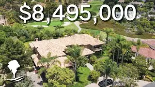 Tour a $8,495,000 Custom Mediterranean with GOLF COURSE VIEWS in Rancho Santa Fe