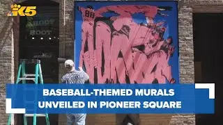 Baseball-themed murals unveiled in Pioneer Square ahead of MLB All-Star game