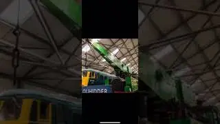 The class 84 and the crane locomotive in the Bo&rsquo;ness Railway Museum