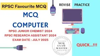 RPSC Junior Chemist & Research Assistant 2025 Computer Important MCQ Quick Solution Practice
