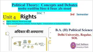 RIGHTS Concept ||  Political theory concepts and debate 3rd semester Political science hons DU SOL