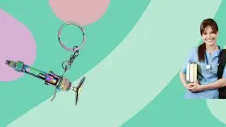 Dental Syringe Keychain Rainbow Plasma Dentist Gift ARTMAN