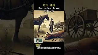 俚语故事 Beat a dead horse是什么意思？日常用语，学会就能用 A slang word A day#learn#学习