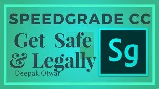 How To Download Adobe SpeedGrade CC Safe & Legal 2017!
