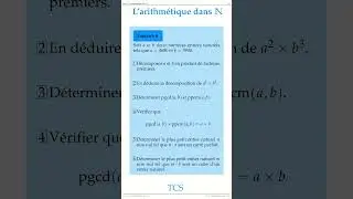 Exercice 47   Arithmetique dans IN   TCSF maths #maths #physiquechimie #education #calculus #algebra