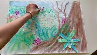 Habitat Collage for Jasper the Green Jumping Spider - Larni West