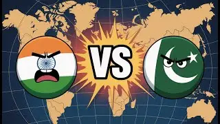 India vs Pakistan | Countryballs War in Age of History II