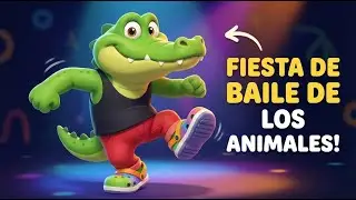 Animal Dance Party 🐾 | Booma Boom Crocodile | Fun Brain-Rot Action Dance Song (Spanish)