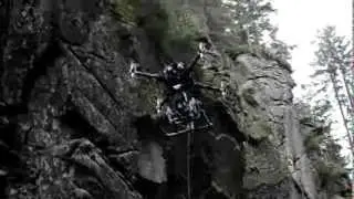 Revoflite - Big camera multirotor drone flying through amazing mountain location