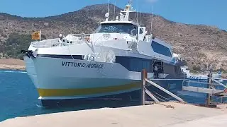 Viaggio di ritorno Favignana-Trapani (con scalo a Levanzo) con il monocarena Vittorio Morace