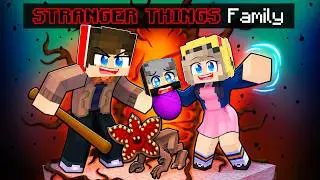 Having a STRANGER THINGS FAMILY in Minecraft!