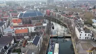 Mooi Schiedam centrum / binnenstad vanuit de lucht met drone (30-3-2019)