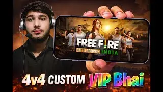FREE FIRE MAX 4 vs 4  CUSTOM IMPOSSIBLE CHALLENGE  | {DAY 1} VIP BHAI LIVE STREAM ||