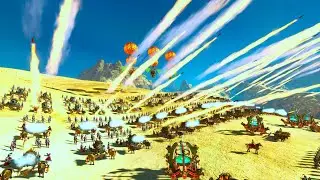 Total War WARHAMMER 3 | GRAND CATHAY VS GREENSKINS | ULTIMATE FIREPOWER OUTPUT | FIRESupport | 4K