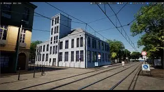 Modding Editor || Building tram overhead lines || Time lapse Gameplay